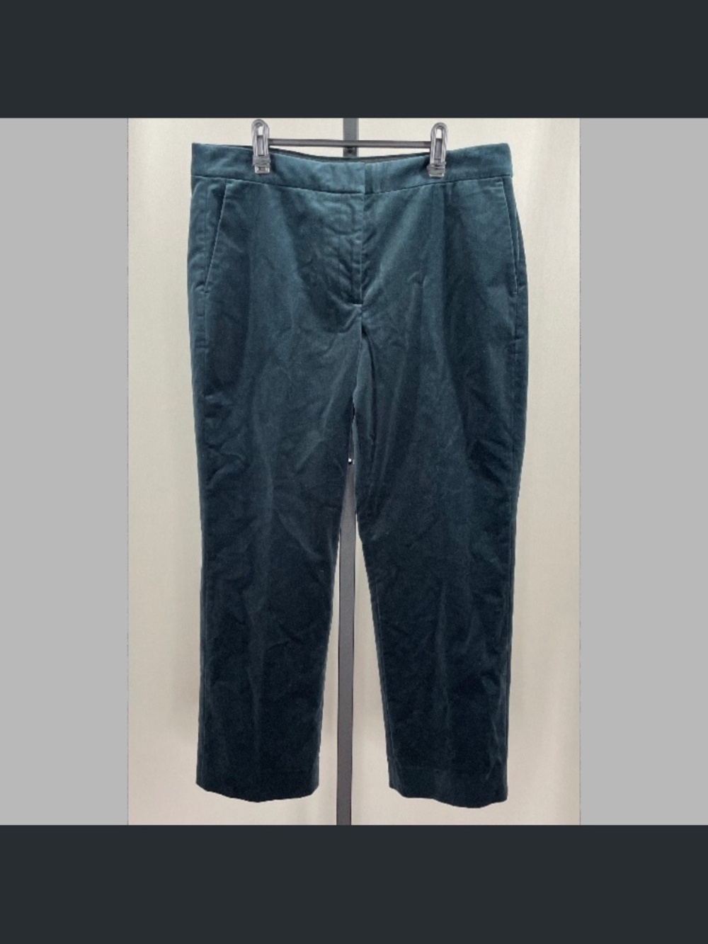 NEW J Crew Pants Womens 14 black velvet Kate straight leg preppy classic